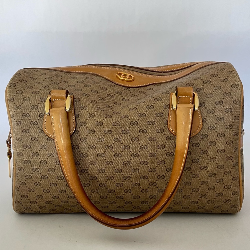 VTG Gucci MicroGG satchel with crossbody strap